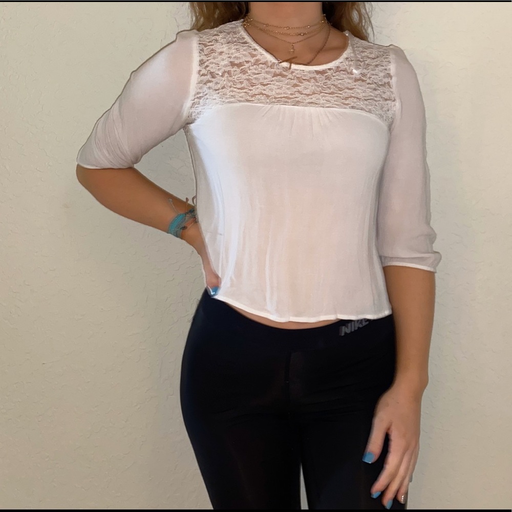 White lace top